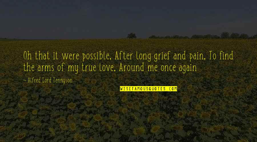 Arms Love Quotes By Alfred Lord Tennyson: Oh that it were possible, After long grief