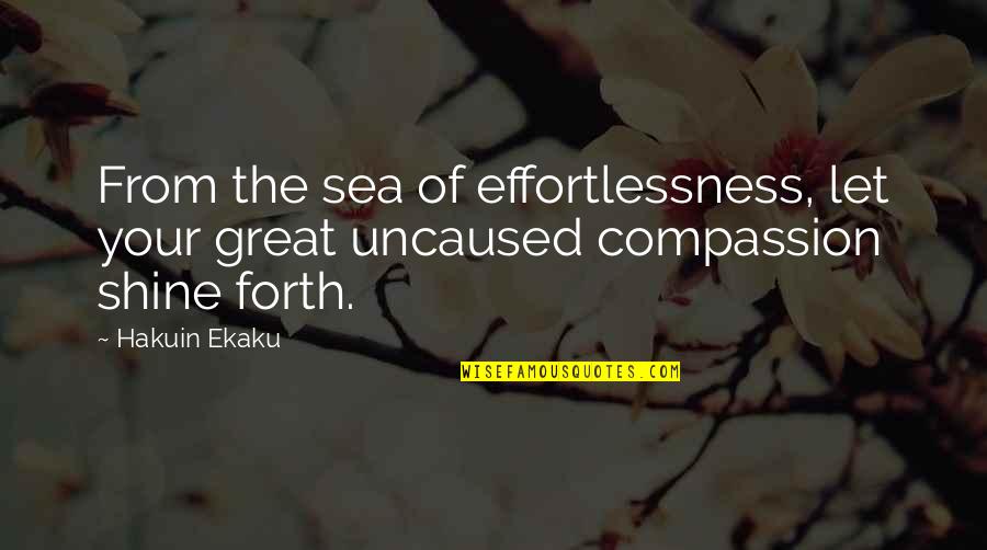 Army Medics Quotes By Hakuin Ekaku: From the sea of effortlessness, let your great