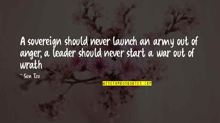 Army War Quotes By Sun Tzu: A sovereign should never launch an army out