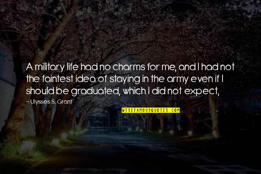 Army's Quotes By Ulysses S. Grant: A military life had no charms for me,