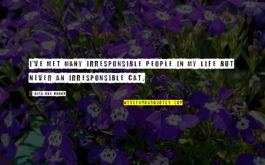 Arnaud Quotes By Rita Mae Brown: I've met many irresponsible people in my life