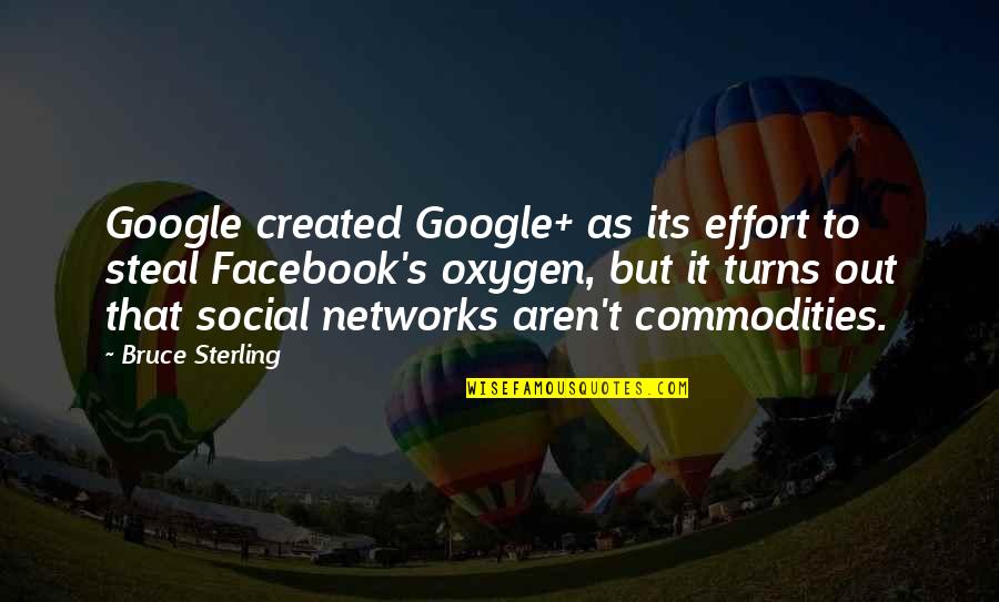 Arods Quotes By Bruce Sterling: Google created Google+ as its effort to steal