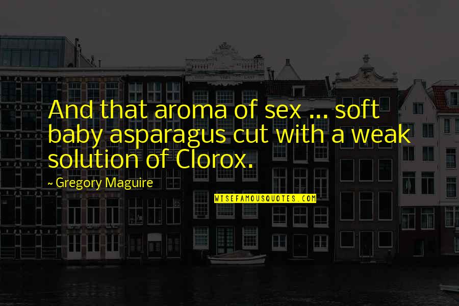 Aroma Quotes By Gregory Maguire: And that aroma of sex ... soft baby