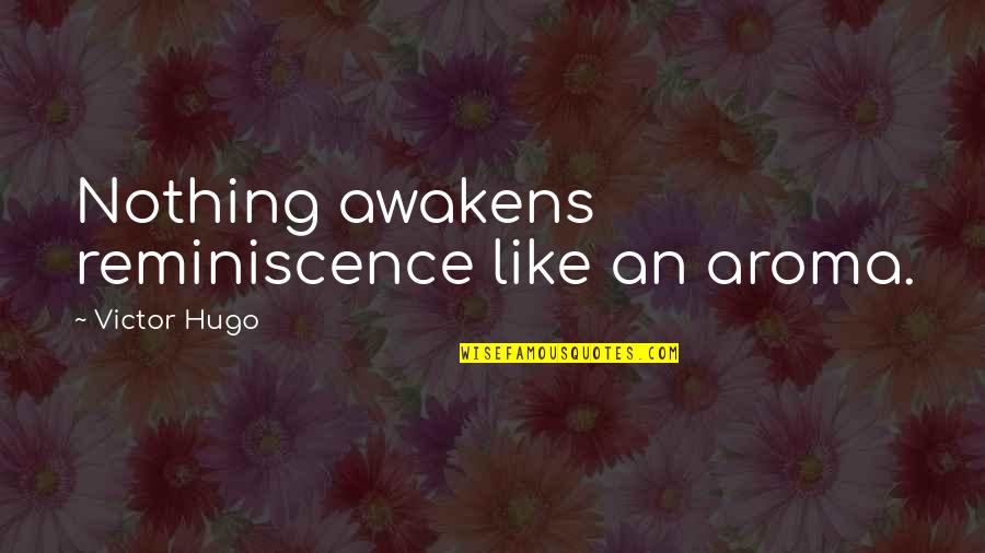 Aroma Quotes By Victor Hugo: Nothing awakens reminiscence like an aroma.