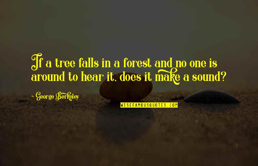 Around Sound Quotes By George Berkeley: If a tree falls in a forest and