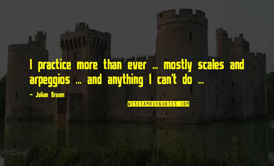 Arpeggios Quotes By Julian Bream: I practice more than ever ... mostly scales Arpeggios Quotes By Julian Bream: I practice more than ever ... mostly scales