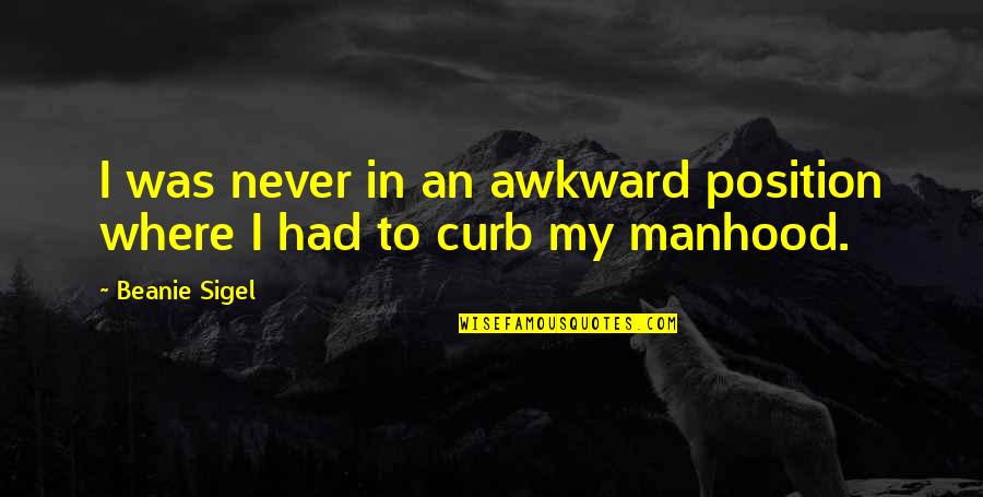 Arquebuses Quotes By Beanie Sigel: I was never in an awkward position where