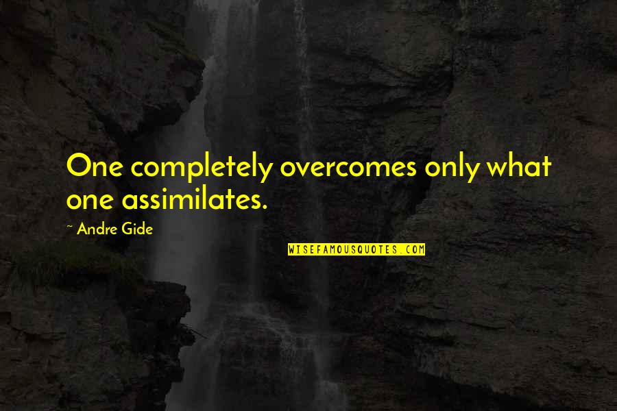 Arrabal Definicion Quotes By Andre Gide: One completely overcomes only what one assimilates.