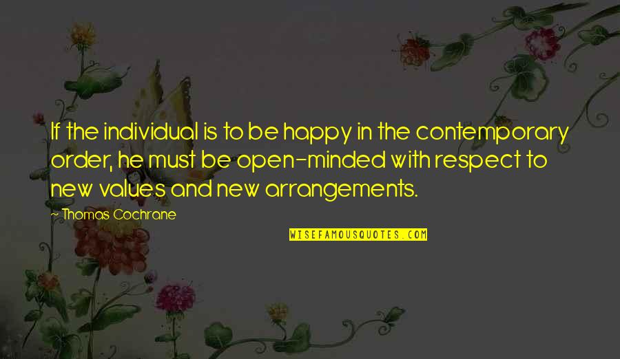Arrangements Quotes By Thomas Cochrane: If the individual is to be happy in