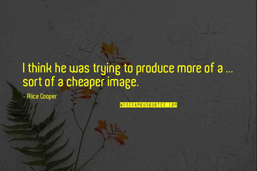 Arrebatar Sinonimos Quotes By Alice Cooper: I think he was trying to produce more