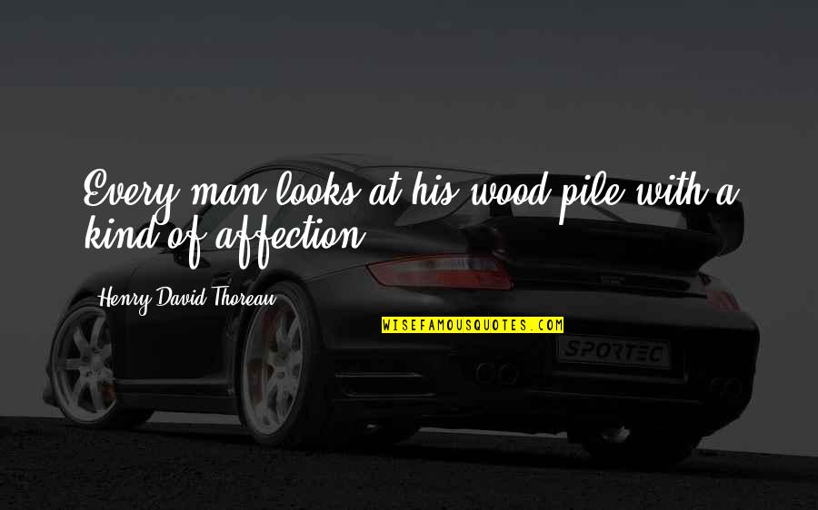 Arrefecer Quotes By Henry David Thoreau: Every man looks at his wood-pile with a