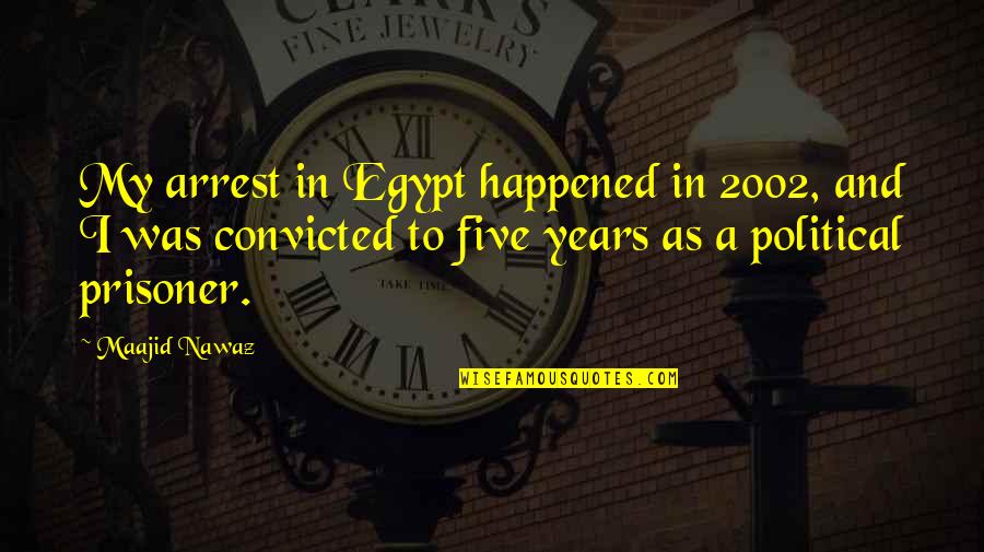 Arrest Quotes By Maajid Nawaz: My arrest in Egypt happened in 2002, and