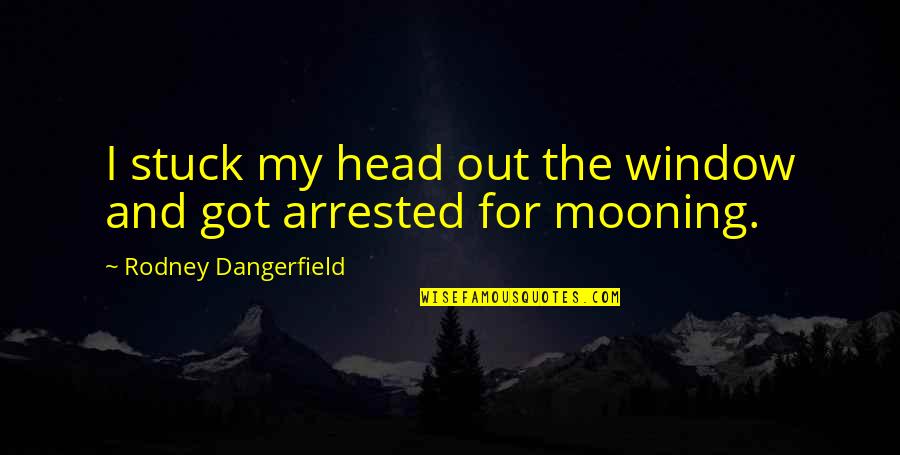 Arrested Quotes By Rodney Dangerfield: I stuck my head out the window and