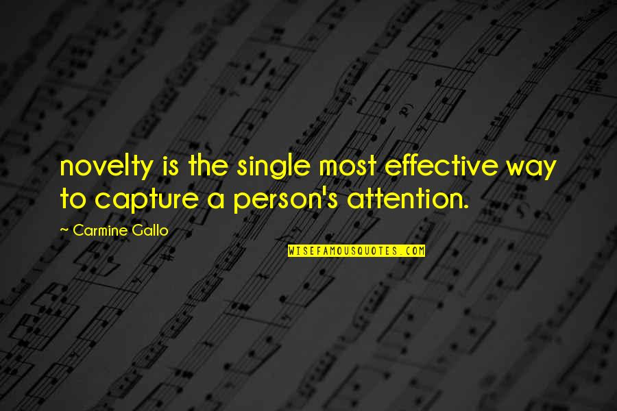Arriesgando La Quotes By Carmine Gallo: novelty is the single most effective way to