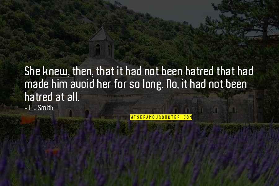 Arrika Mitchell Quotes By L.J.Smith: She knew, then, that it had not been Arrika Mitchell Quotes By L.J.Smith: She knew, then, that it had not been