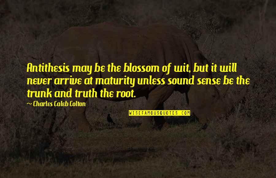 Arrive In Style Quotes By Charles Caleb Colton: Antithesis may be the blossom of wit, but Arrive In Style Quotes By Charles Caleb Colton: Antithesis may be the blossom of wit, but