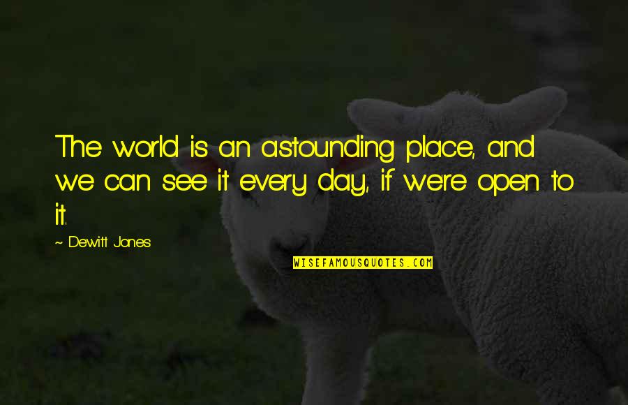 Arrives At Sfo Quotes By Dewitt Jones: The world is an astounding place, and we