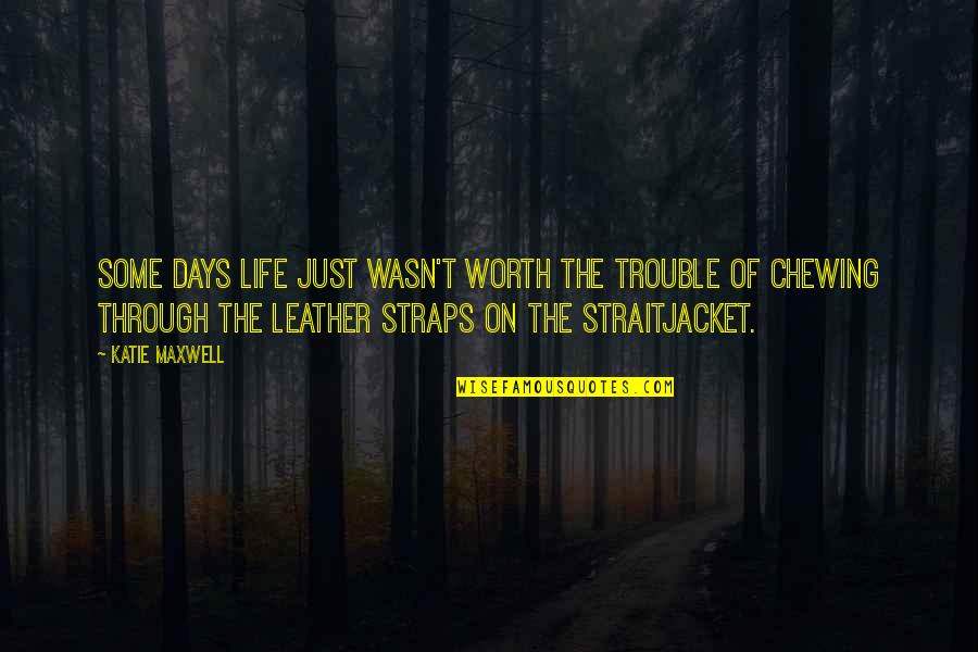 Arrodillada En Quotes By Katie Maxwell: Some days life just wasn't worth the trouble