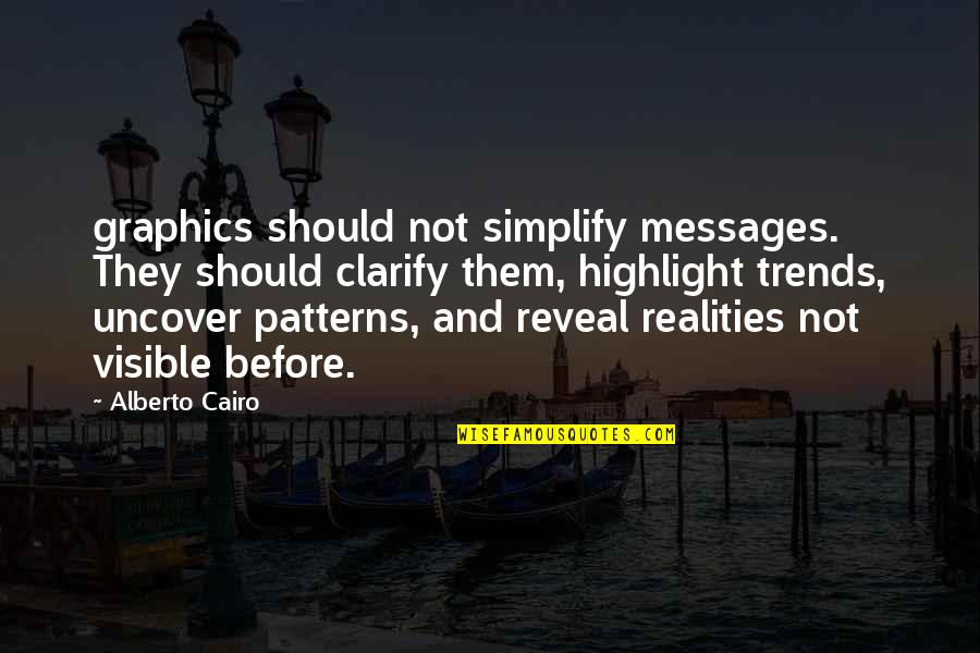 Arrullo De Dios Quotes By Alberto Cairo: graphics should not simplify messages. They should clarify