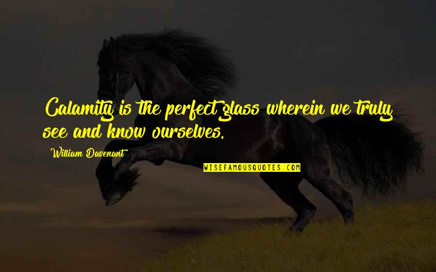 Arsenal Gunner Quotes By William Davenant: Calamity is the perfect glass wherein we truly Arsenal Gunner Quotes By William Davenant: Calamity is the perfect glass wherein we truly