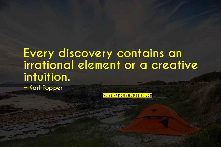 Arshdeep Quotes By Karl Popper: Every discovery contains an irrational element or a