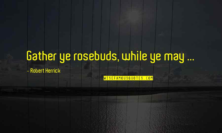 Art And Morality Quotes By Robert Herrick: Gather ye rosebuds, while ye may ...