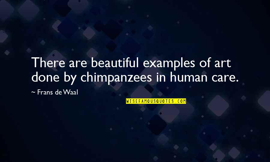 Art Beautiful Quotes By Frans De Waal: There are beautiful examples of art done by