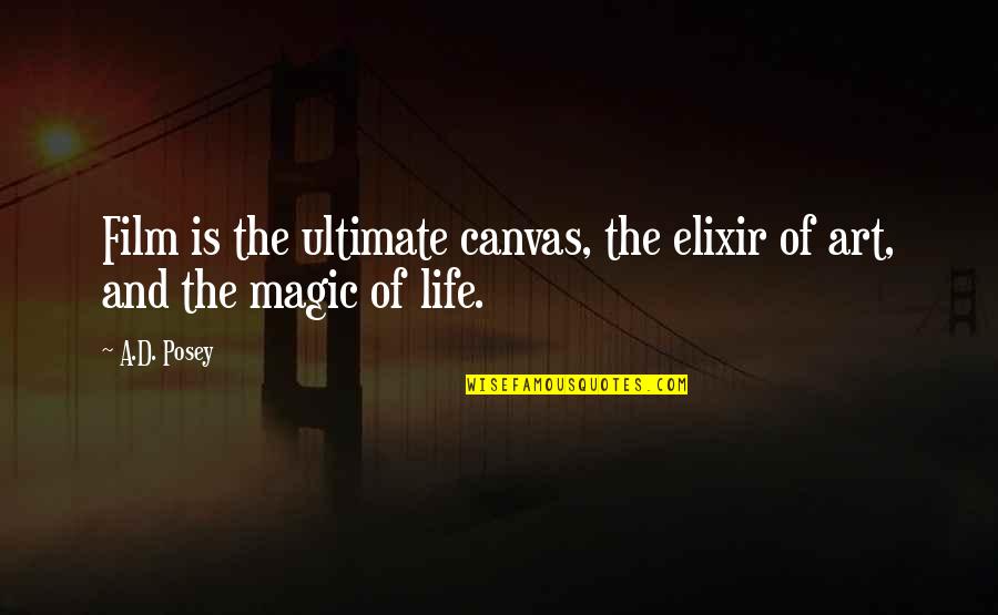 Art Canvas Quotes By A.D. Posey: Film is the ultimate canvas, the elixir of