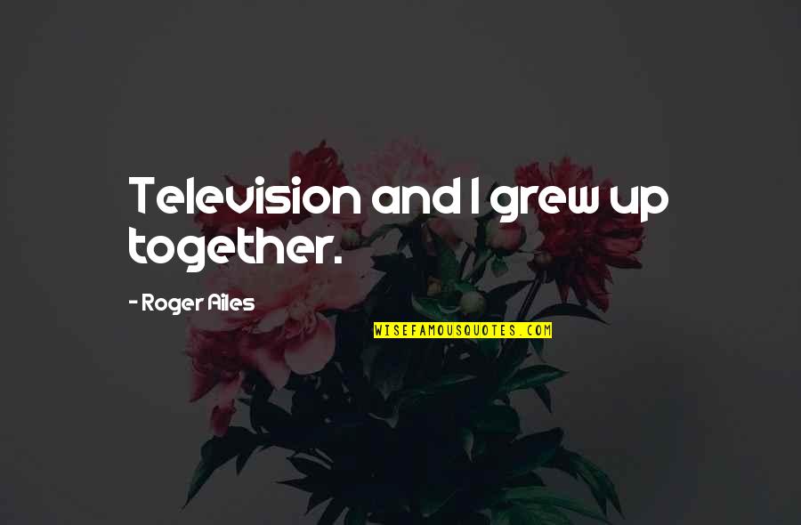 Art Fern Quotes By Roger Ailes: Television and I grew up together.