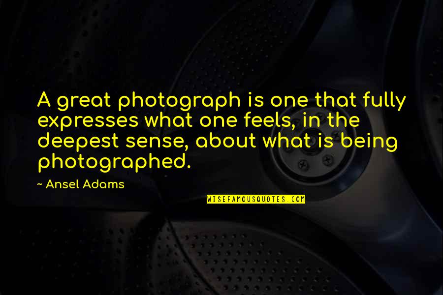 Art In Photography Quotes By Ansel Adams: A great photograph is one that fully expresses Art In Photography Quotes By Ansel Adams: A great photograph is one that fully expresses
