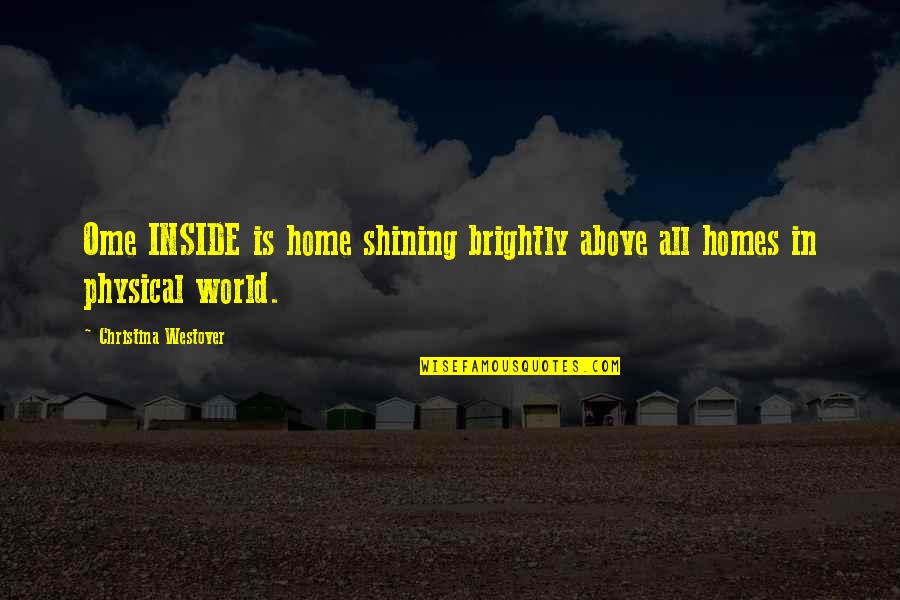 Art Is All Quotes By Christina Westover: Ome INSIDE is home shining brightly above all Art Is All Quotes By Christina Westover: Ome INSIDE is home shining brightly above all