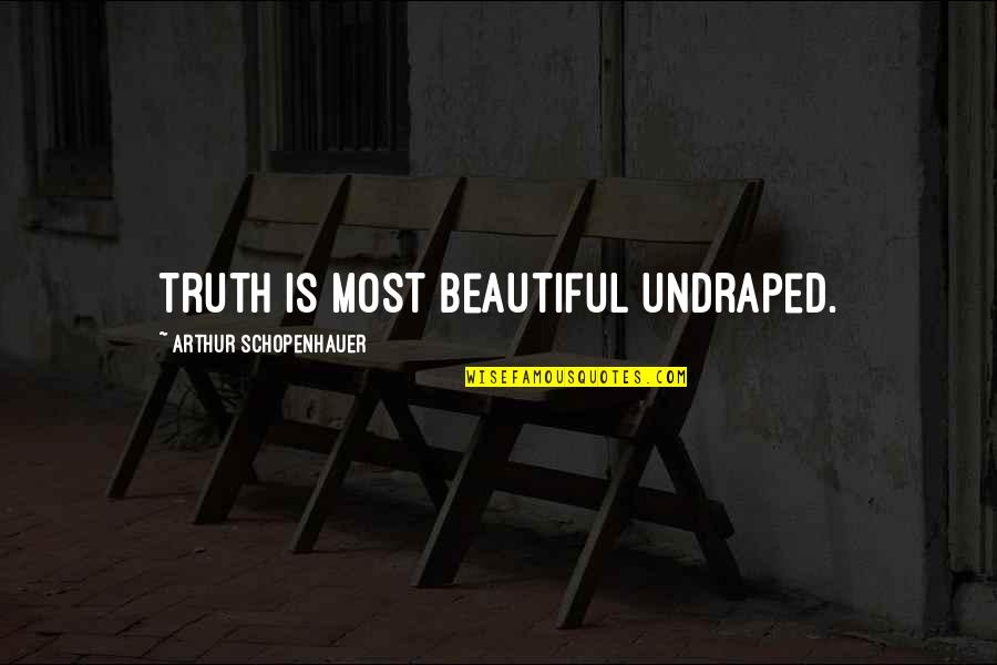 Art Is Beautiful Quotes By Arthur Schopenhauer: Truth is most beautiful undraped.