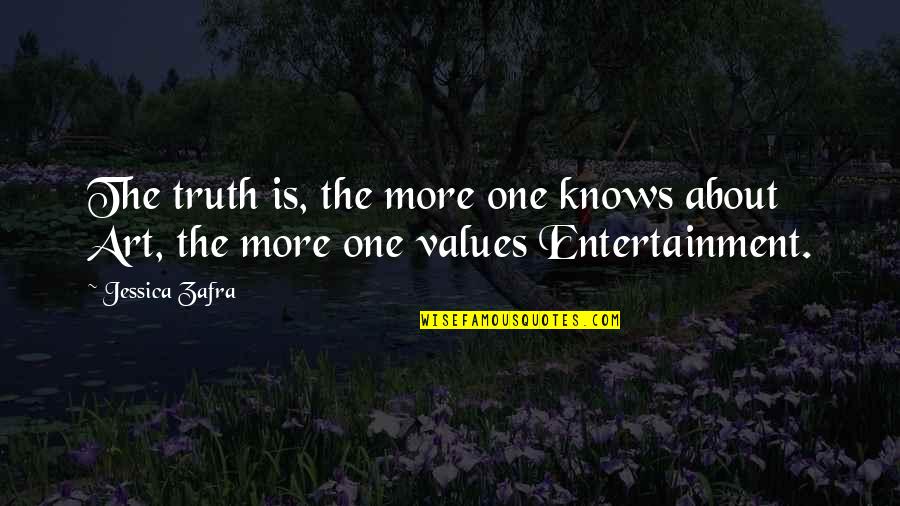 Art Is Entertainment Quotes By Jessica Zafra: The truth is, the more one knows about