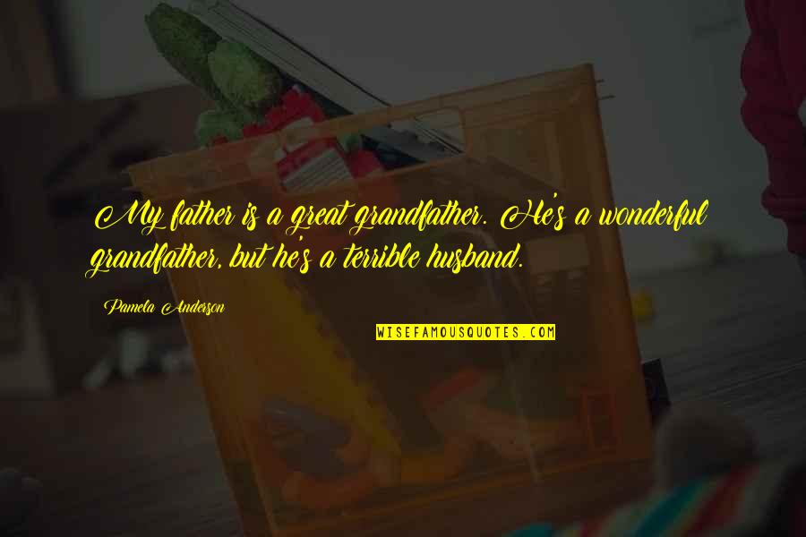 Art Makes Sense Quotes By Pamela Anderson: My father is a great grandfather. He's a Art Makes Sense Quotes By Pamela Anderson: My father is a great grandfather. He's a