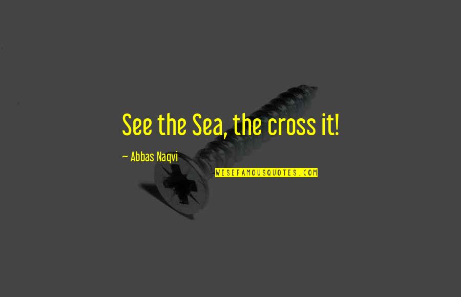 Art Of Making Friends Quotes By Abbas Naqvi: See the Sea, the cross it!