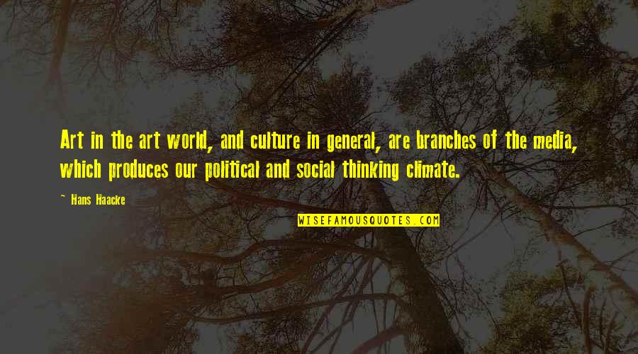 Art Of Thinking Quotes By Hans Haacke: Art in the art world, and culture in Art Of Thinking Quotes By Hans Haacke: Art in the art world, and culture in