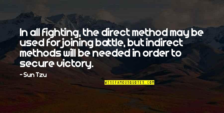 Art Of War Battle Quotes By Sun Tzu: In all fighting, the direct method may be