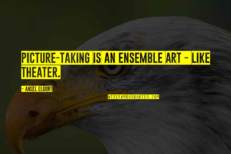 Art Picture Quotes By Ansel Elgort: Picture-taking is an ensemble art - like theater. Art Picture Quotes By Ansel Elgort: Picture-taking is an ensemble art - like theater.