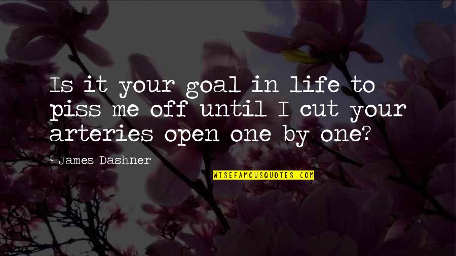Arteries Quotes By James Dashner: Is it your goal in life to piss