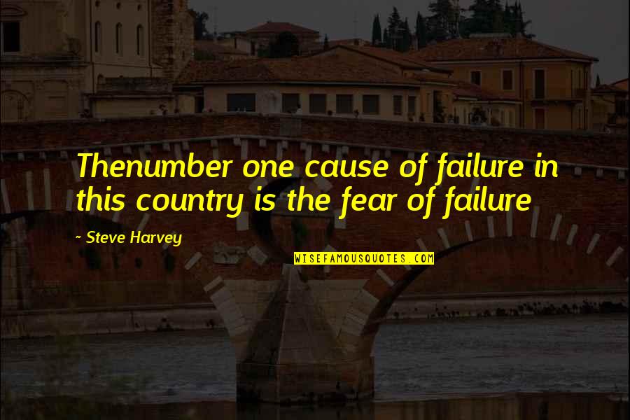 Artful Teaching Quotes By Steve Harvey: Thenumber one cause of failure in this country