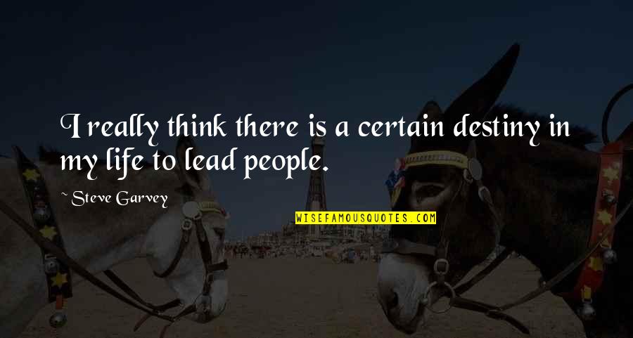 Arthiritis Quotes By Steve Garvey: I really think there is a certain destiny