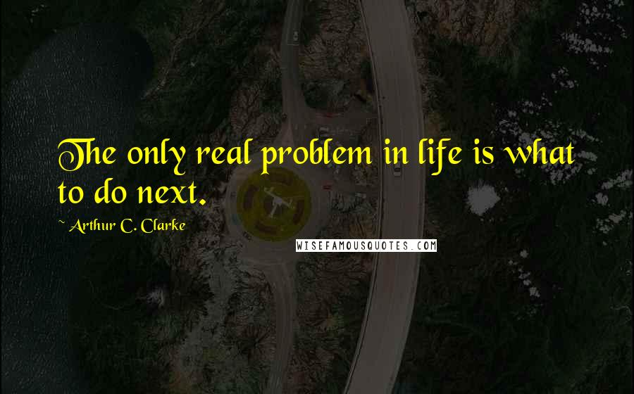 Arthur C. Clarke quotes: The only real problem in life is what to do next.