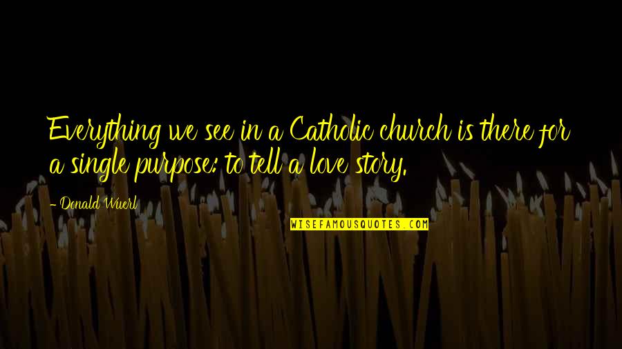 Arthur Laurents Quotes By Donald Wuerl: Everything we see in a Catholic church is