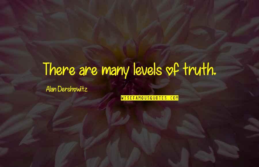 Arthur Rambo Quotes By Alan Dershowitz: There are many levels of truth.