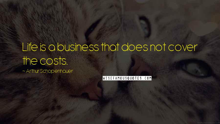 Arthur Schopenhauer quotes: Life is a business that does not cover the costs.