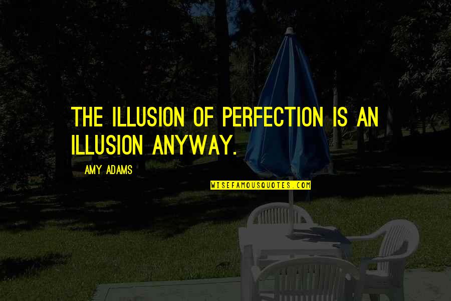 Arthur Spiderwick Quotes By Amy Adams: The illusion of perfection is an illusion anyway.
