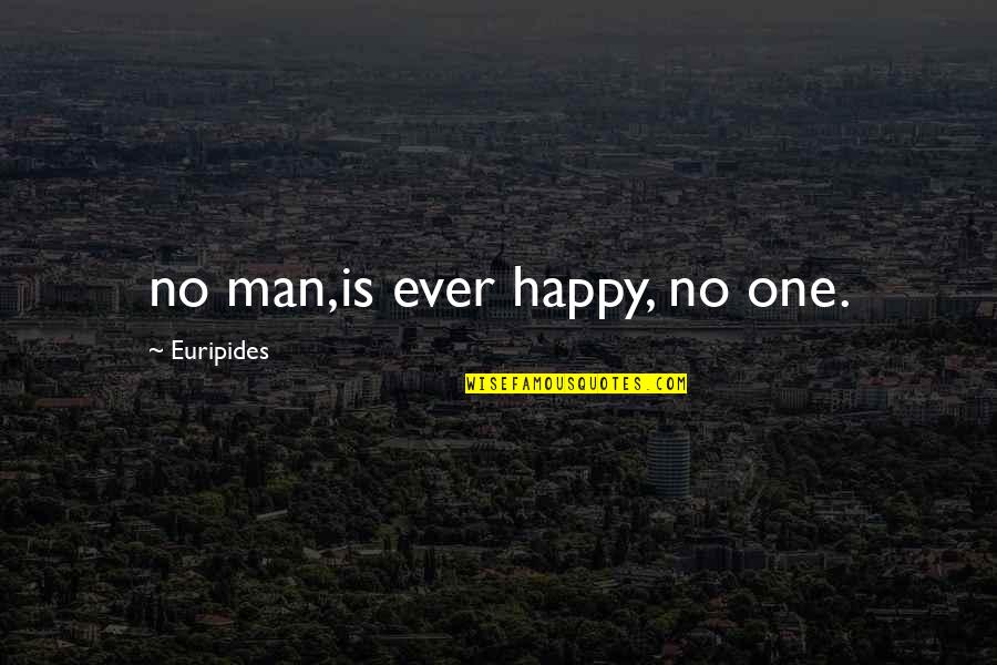 Arthur Tedder Quotes By Euripides: no man,is ever happy, no one.