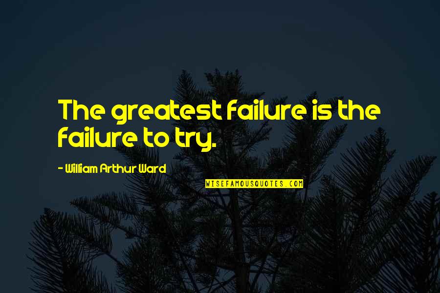 Arthur Ward Quotes By William Arthur Ward: The greatest failure is the failure to try.