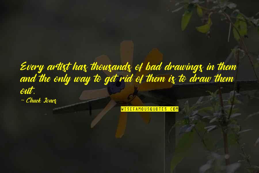 Artist In Art Quotes By Chuck Jones: Every artist has thousands of bad drawings in Artist In Art Quotes By Chuck Jones: Every artist has thousands of bad drawings in