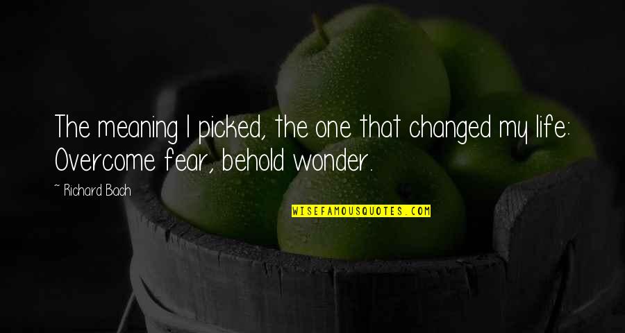 Artist Workshop Quotes By Richard Bach: The meaning I picked, the one that changed